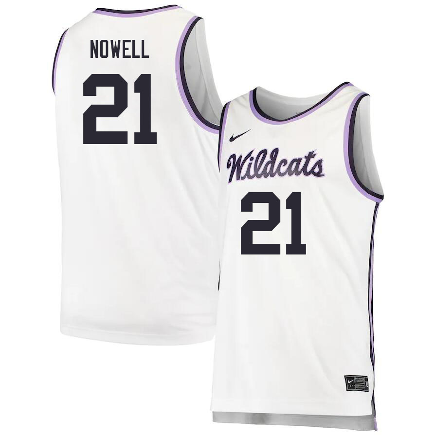 Men #1 Markquis Nowell Kansas State Wildcats College Basketball Jerseys Sale-White - Click Image to Close